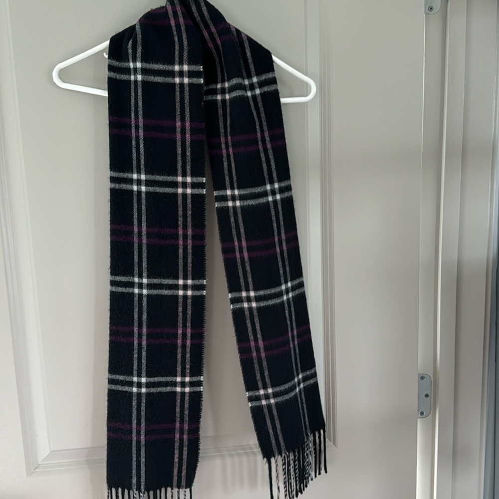 Black with multicolor scarf